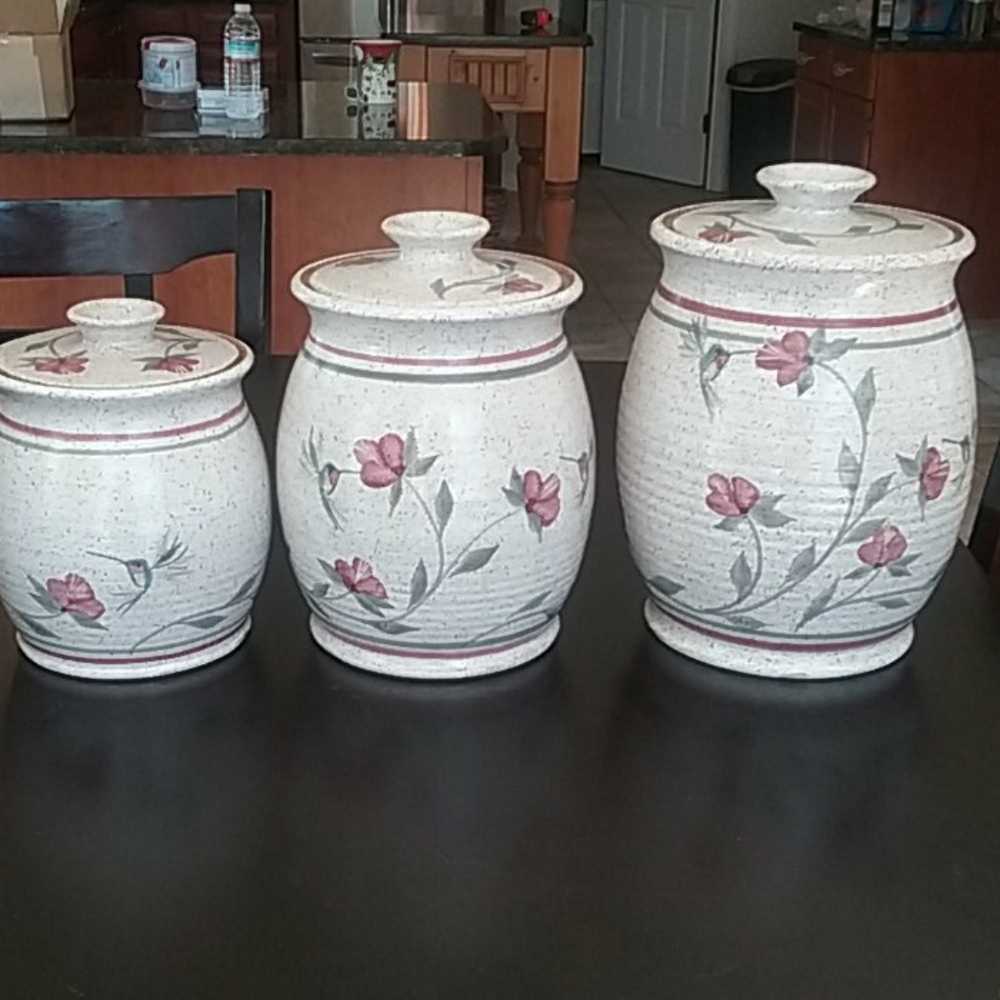3 Granite Lake Pottery cannisters